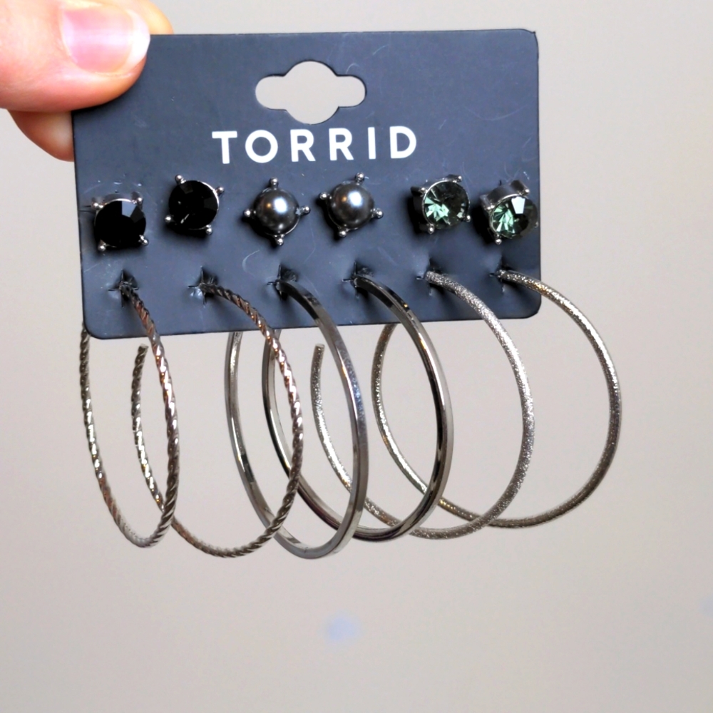 Torrid earring set , hoops and studs
